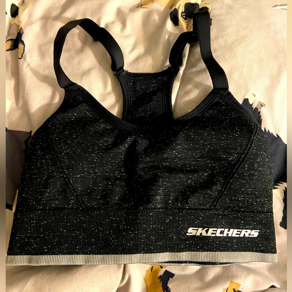 Sketchers black sports brah